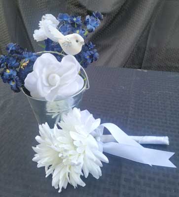 Blue and White florals