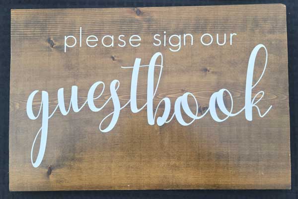 Guestbook sign