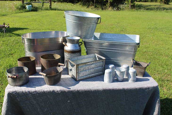 Galvanized tubs