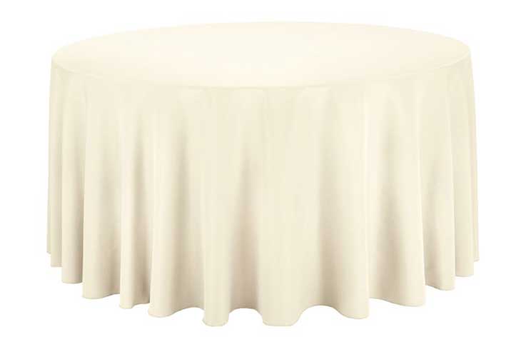 Ivory round Linens