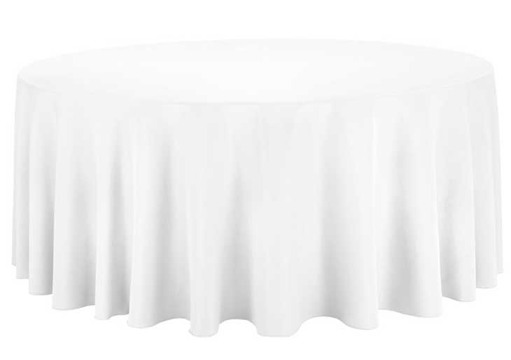 White Round Linens